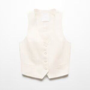 NWT Mango Linen Vest S